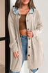 Oversized Corduroy Contrast Hooded Shacket
